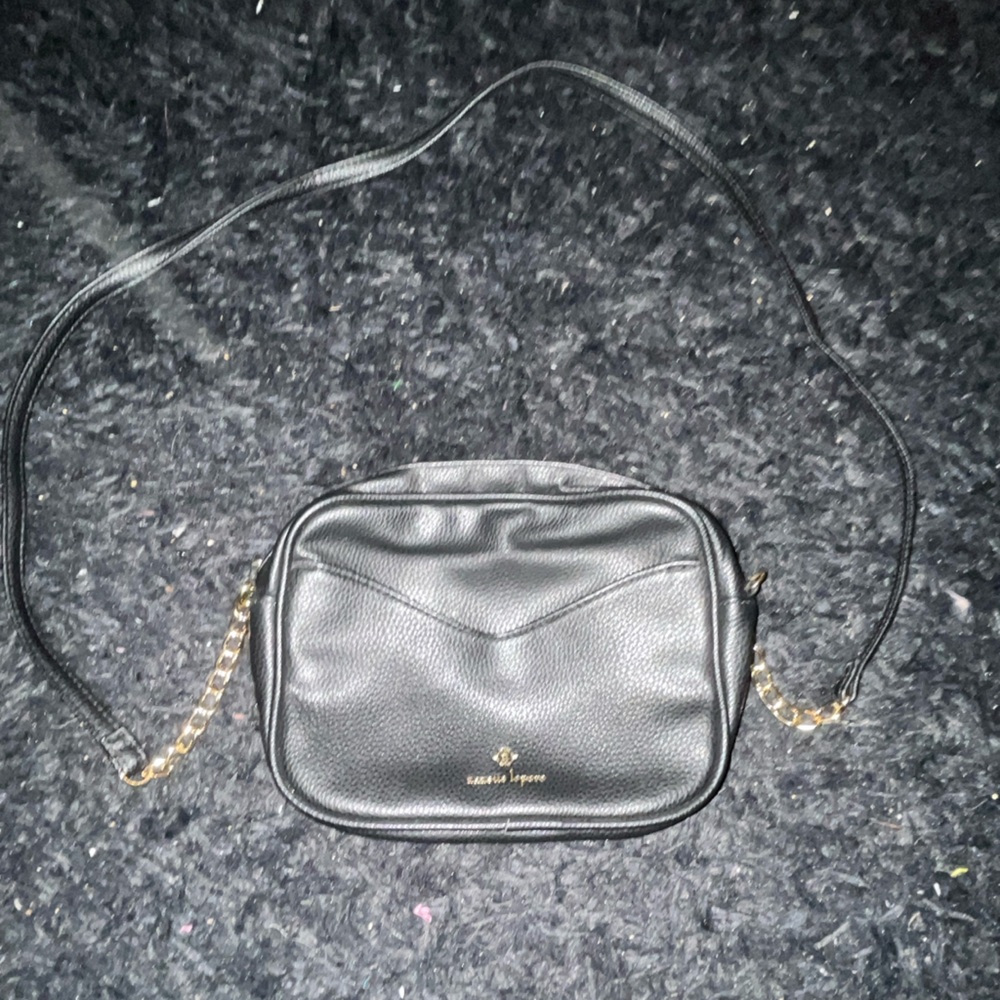 Nanette Lepore Black Leather Crossbody Bag